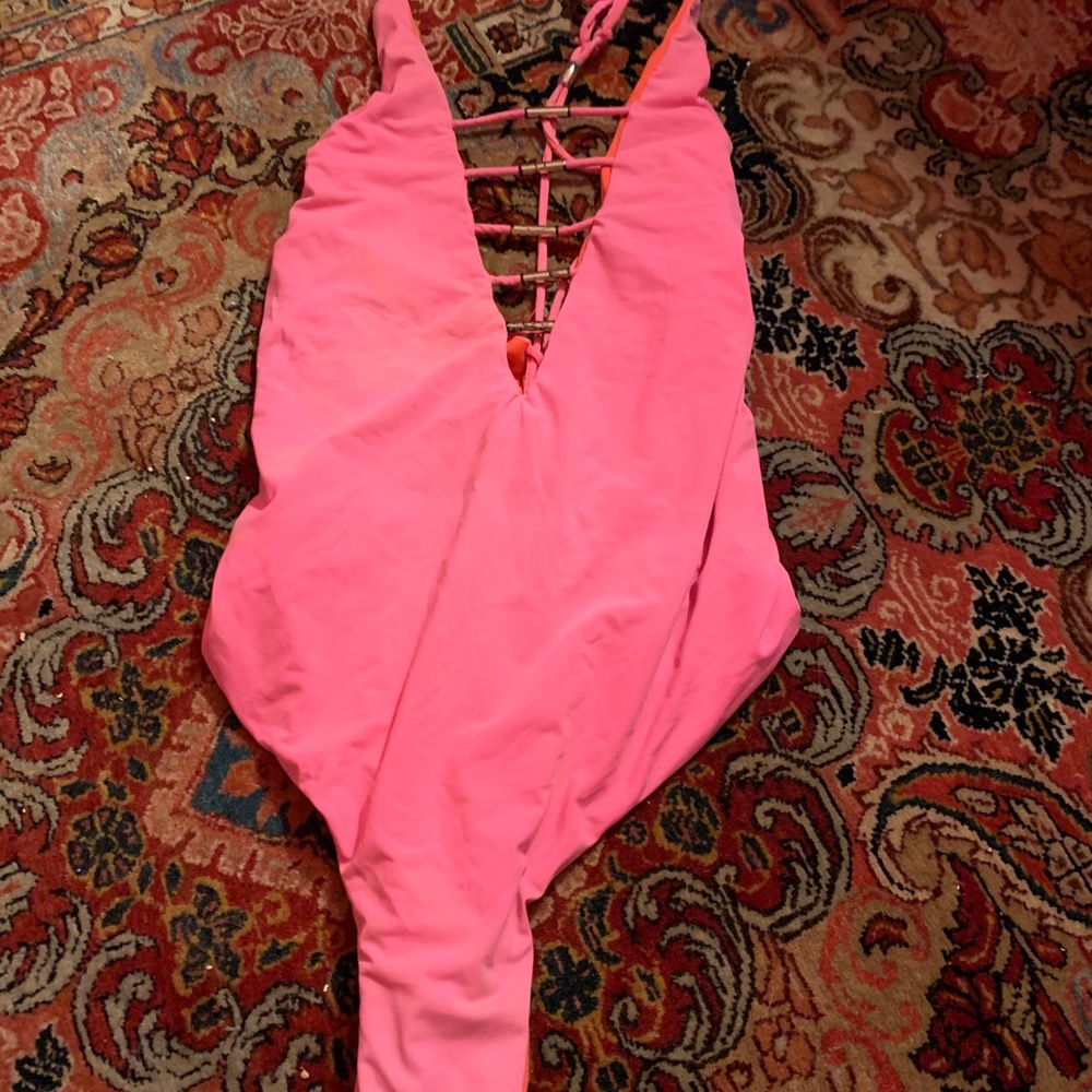 hot pink bathing suit